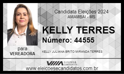 Candidato KELLY TERRES 2024 - AMAMBAI - Eleições