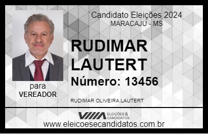 Candidato RUDIMAR LAUTERT 2024 - MARACAJU - Eleições