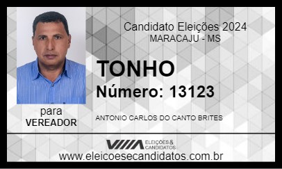 Candidato TONHO 2024 - MARACAJU - Eleições