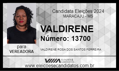 Candidato VALDIRENE  2024 - MARACAJU - Eleições