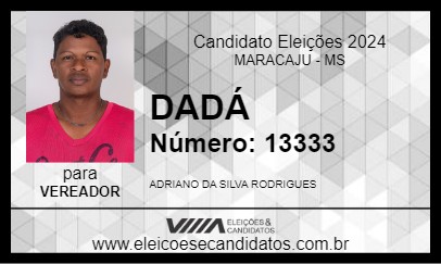 Candidato DADÁ 2024 - MARACAJU - Eleições