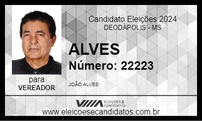 Candidato ALVES 2024 - DEODÁPOLIS - Eleições