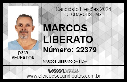 Candidato MARCOS LIBERATO 2024 - DEODÁPOLIS - Eleições