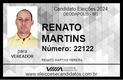 Candidato RENATO MARTINS 2024 - DEODÁPOLIS - Eleições