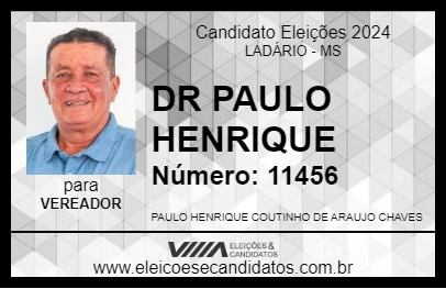 Candidato DR PAULO HENRIQUE 2024 - LADÁRIO - Eleições