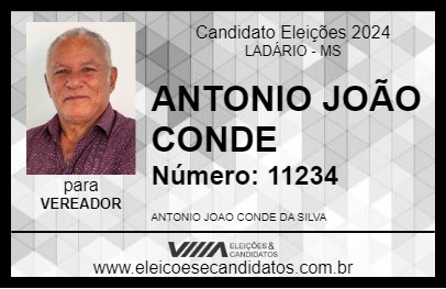 Candidato ANTONIO JOÃO CONDE 2024 - LADÁRIO - Eleições