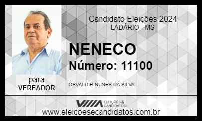 Candidato NENECO 2024 - LADÁRIO - Eleições