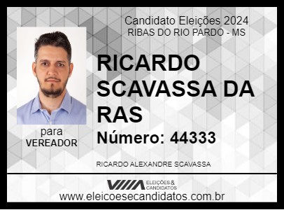 Candidato RICARDO SCAVASSA DA RAS 2024 - RIBAS DO RIO PARDO - Eleições