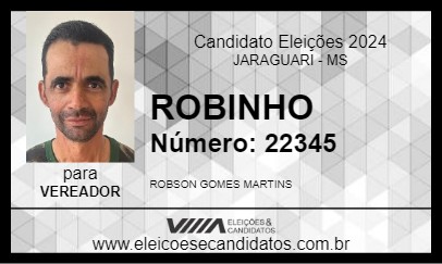 Candidato ROBINHO 2024 - JARAGUARI - Eleições