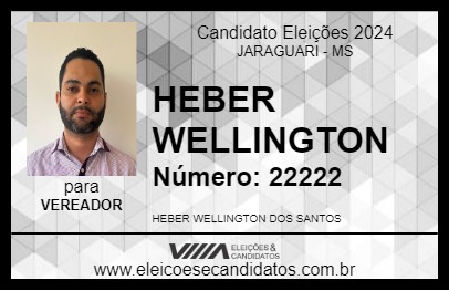 Candidato HEBER WELLINGTON 2024 - JARAGUARI - Eleições