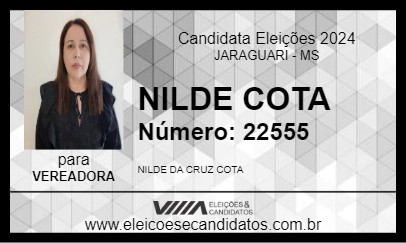 Candidato NILDE COTA 2024 - JARAGUARI - Eleições