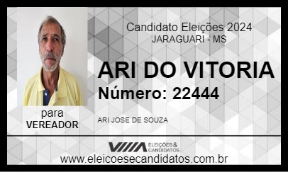 Candidato ARI DO VITORIA 2024 - JARAGUARI - Eleições