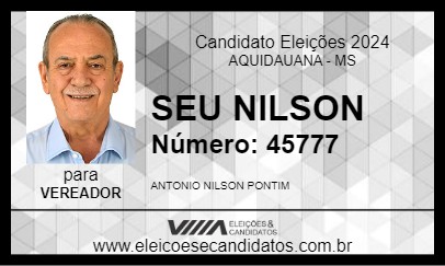 Candidato SEU NILSON 2024 - AQUIDAUANA - Eleições