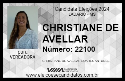 Candidato CHRISTIANE DE AVELLAR  2024 - LADÁRIO - Eleições