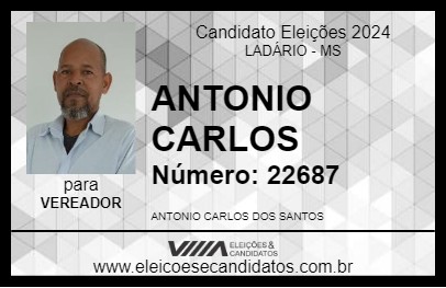 Candidato ANTONIO CARLOS 2024 - LADÁRIO - Eleições