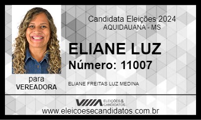 Candidato ELIANE LUZ 2024 - AQUIDAUANA - Eleições