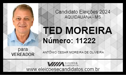 Candidato TED MOREIRA 2024 - AQUIDAUANA - Eleições