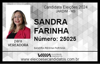 Candidato SANDRA FARINHA 2024 - JARDIM - Eleições