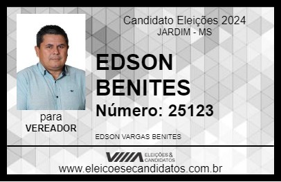 Candidato EDSON BENITES 2024 - JARDIM - Eleições