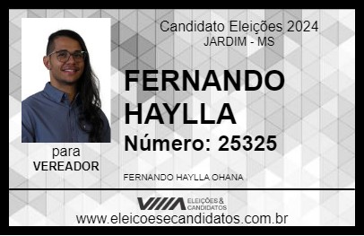 Candidato FERNANDO HAYLLA 2024 - JARDIM - Eleições