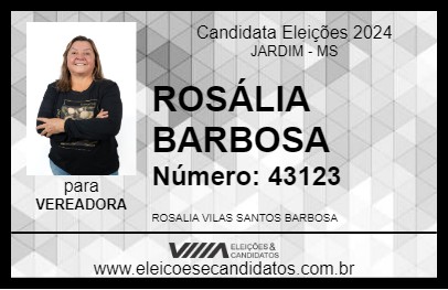 Candidato ROSÁLIA BARBOSA 2024 - JARDIM - Eleições