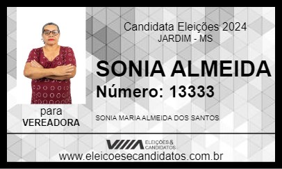 Candidato SONIA ALMEIDA 2024 - JARDIM - Eleições