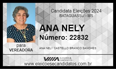 Candidato ANA NELY 2024 - BATAGUASSU - Eleições