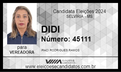 Candidato DIDI 2024 - SELVÍRIA - Eleições