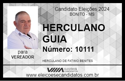 Candidato HERCULANO BENITES 2024 - BONITO - Eleições