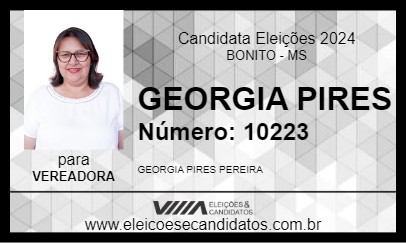 Candidato GEORGIA PIRES 2024 - BONITO - Eleições