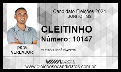 Candidato CLEITINHO 2024 - BONITO - Eleições