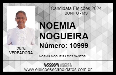 Candidato NOEMIA NOGUEIRA 2024 - BONITO - Eleições