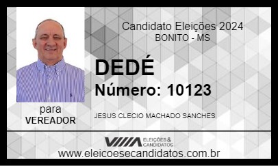 Candidato DEDÉ 2024 - BONITO - Eleições