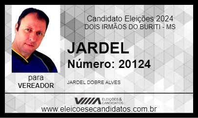 Candidato JARDEL 2024 - DOIS IRMÃOS DO BURITI - Eleições