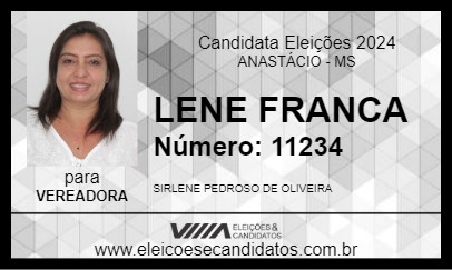 Candidato LENE FRANCA 2024 - ANASTÁCIO - Eleições