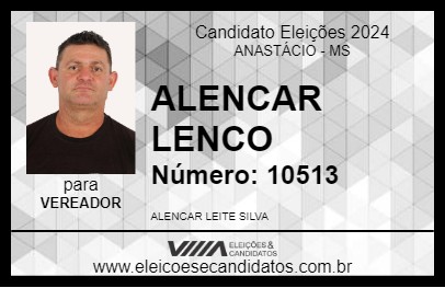 Candidato ALENCAR LENCO 2024 - ANASTÁCIO - Eleições