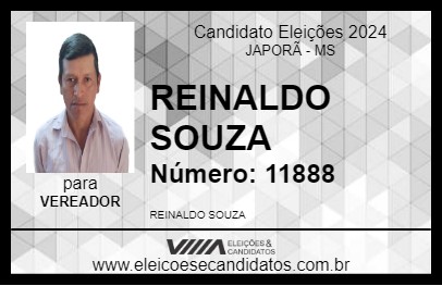 Candidato REINALDO SOUZA 2024 - JAPORÃ - Eleições