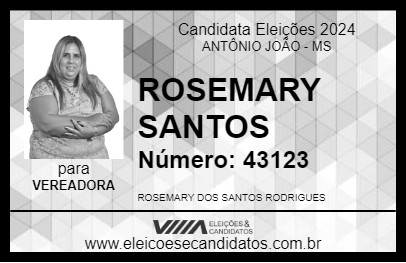 Candidato ROSEMARY SANTOS 2024 - ANTÔNIO JOÃO - Eleições