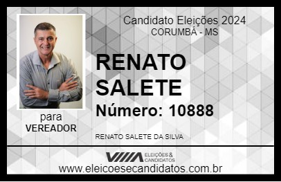 Candidato RENATO SALETE 2024 - CORUMBÁ - Eleições