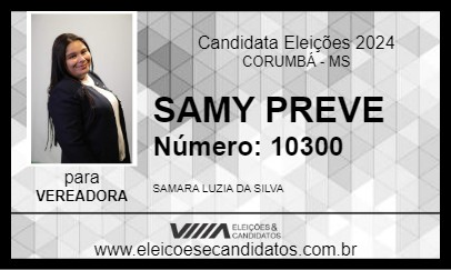 Candidato SAMY PREVE 2024 - CORUMBÁ - Eleições