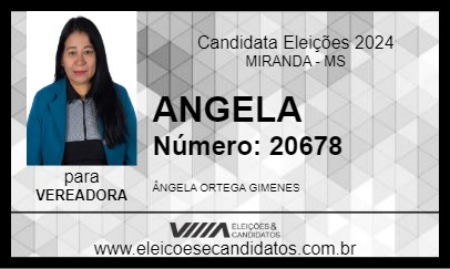 Candidato ANGELA 2024 - MIRANDA - Eleições