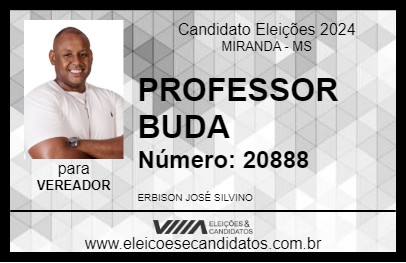 Candidato PROFESSOR BUDA 2024 - MIRANDA - Eleições