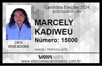 Candidato MARCELY KADIWEU 2024 - BODOQUENA - Eleições