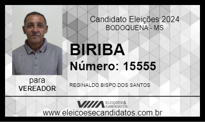 Candidato BIRIBA 2024 - BODOQUENA - Eleições