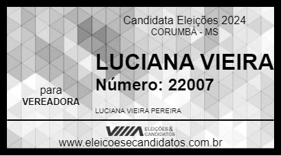 Candidato LUCIANA VIEIRA 2024 - CORUMBÁ - Eleições