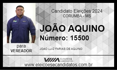 Candidato JOÃO AQUINO 2024 - CORUMBÁ - Eleições