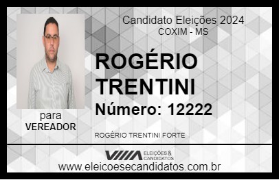 Candidato ROGÉRIO TRENTINI 2024 - COXIM - Eleições