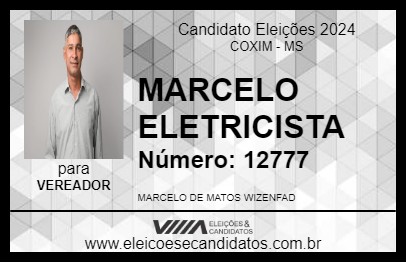 Candidato MARCELO ELETRICISTA 2024 - COXIM - Eleições