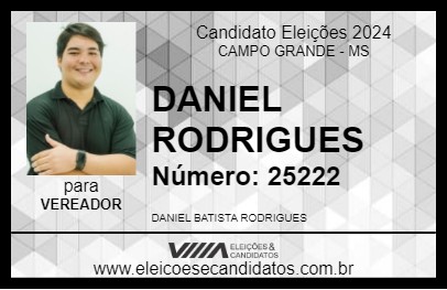 Candidato DANIEL RODRIGUES 2024 - CAMPO GRANDE - Eleições