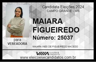 Candidato MAIARA FIGUEIREDO 2024 - CAMPO GRANDE - Eleições